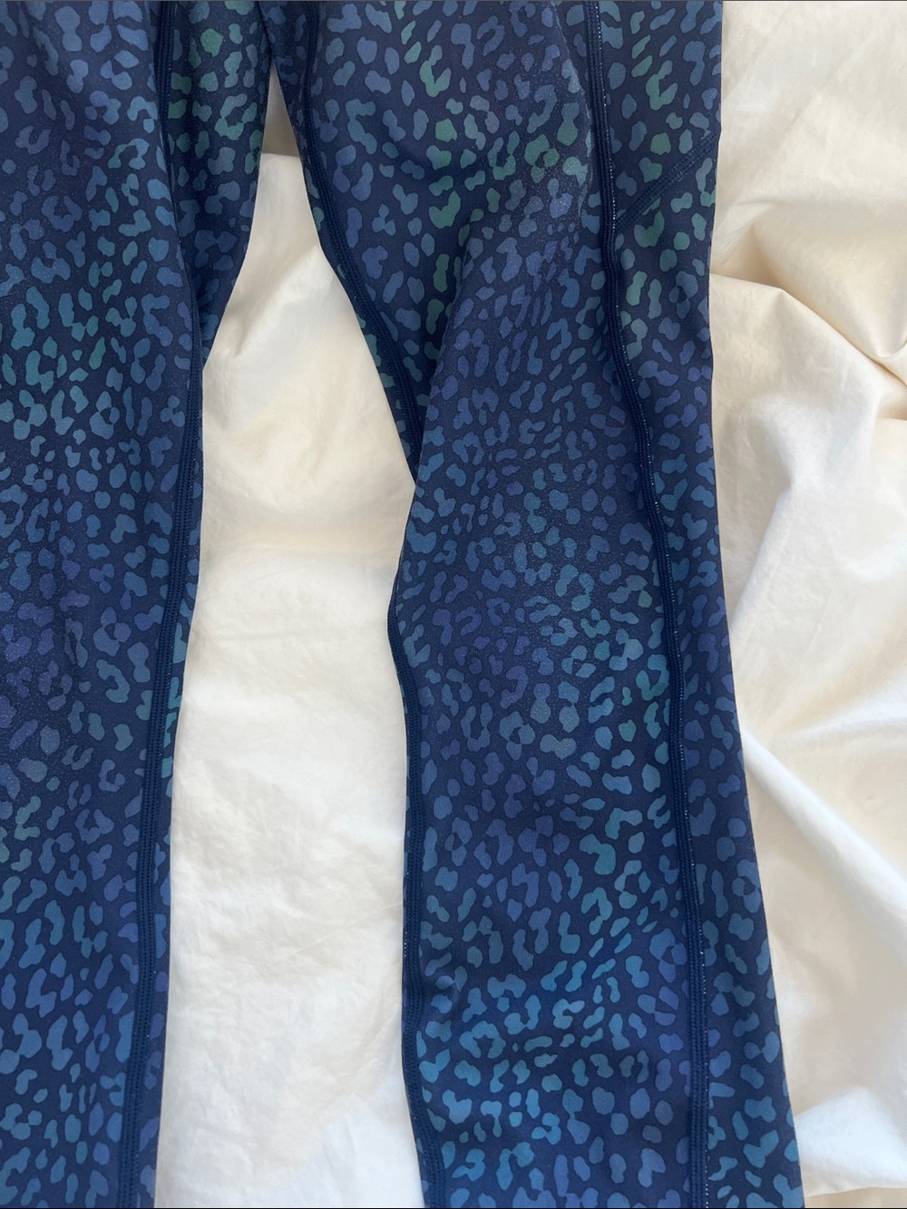 Fabletics Navy Blue Animal-Print Sports Bra & Legging Set - Picture 7 of 10